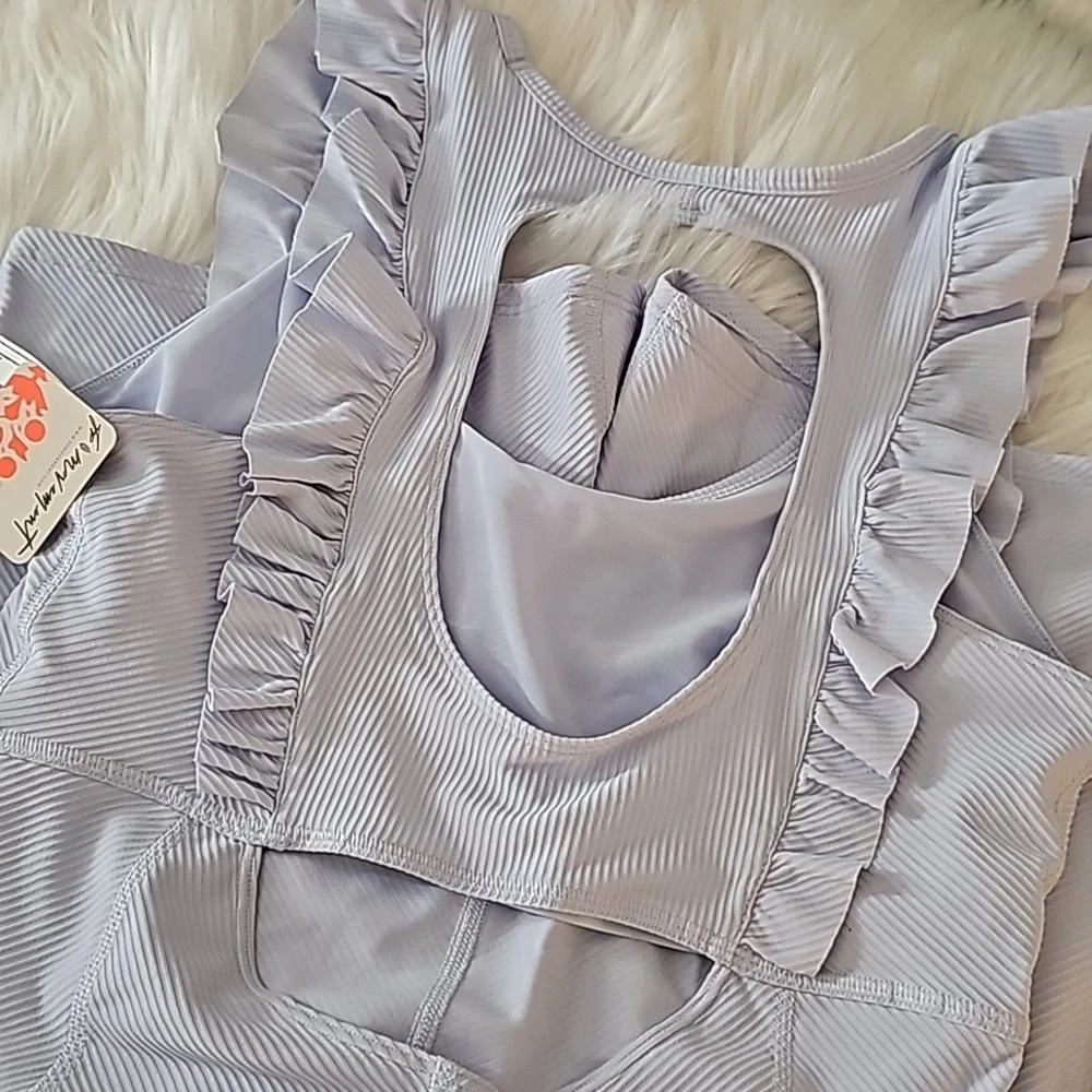 🎉HP NWT Free People Movement Ruffle Me Up One-piece Shortie - Size  L - Picture 13 of 17